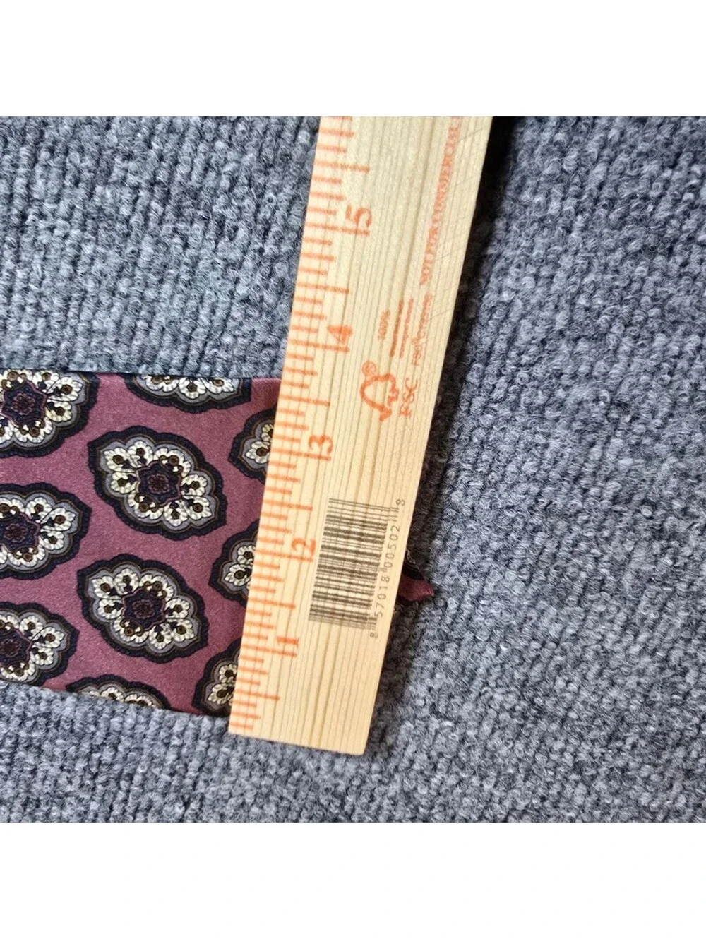 Christian Dior Monsieur Silk Tie Burgundy Floral Medallion Made USA Necktie